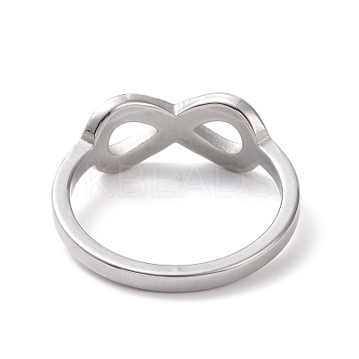 Crystal Rhinestone Infinity Finger Ring RJEW-D120-01P-1