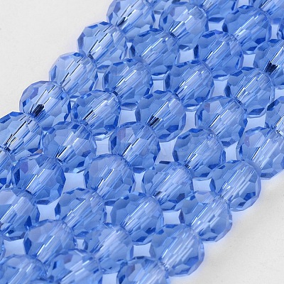 Transparent Glass Bead Strands X-GLAA-G013-8mm-25-1