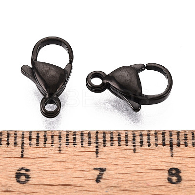 304 Stainless Steel Lobster Claw Clasps STAS-T065-12mm-34B-1