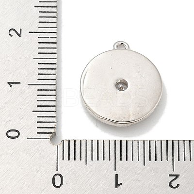 Rack Plating Brass Micro Pave Cubic Zirconia Pendants KK-L224-062P-01-1