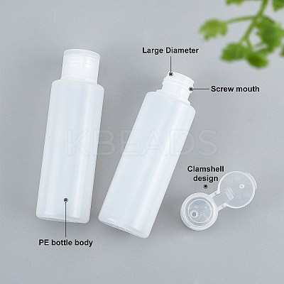 100ml PE Plastic Empty Refillable Flip Cap Bottles MRMJ-WH0037-13C-1