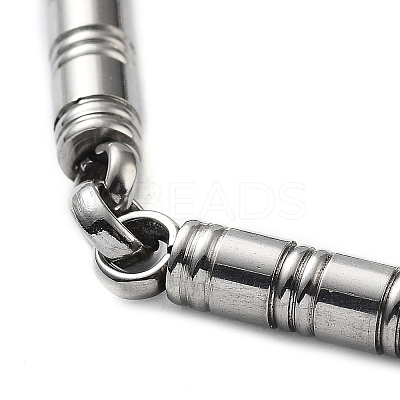 Non-Tarnish 201 Stainless Steel Column Link Chain Bracelet BJEW-Z023-15P-1