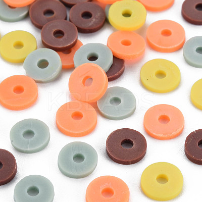 Handmade Polymer Clay Beads Strands CLAY-R089-8mm-T036-1