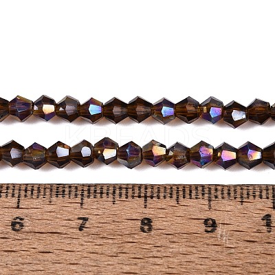 Transparent Electroplate Glass Beads Strands GLAA-F029-4mm-A30-1