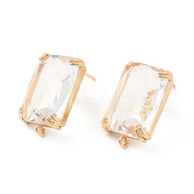 K9 Glass Stud Earring Findings KK-E071-26KCG-02-1