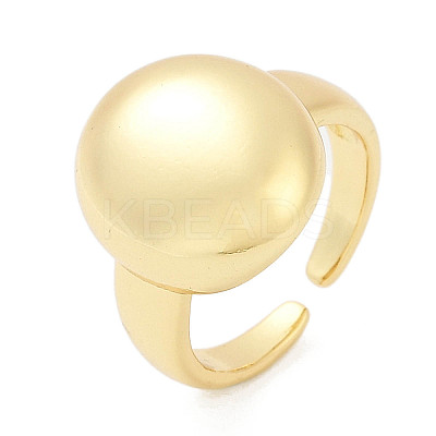 Oval Brass Open Cuff Rings for Women RJEW-G343-16G-1