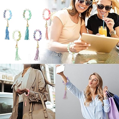 Silicone Beads Keychain KEYC-YW00193-01-1