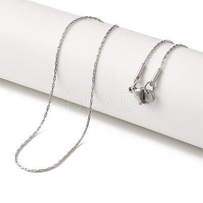 Tarnish Resistant Trendy Unisex 304 Stainless Steel Boston Link Chain Necklaces LS-NJEW-L043-51P-1