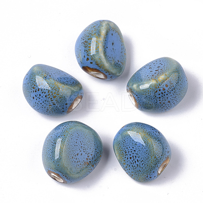 Handmade Porcelain Beads PORC-N004-28D-1
