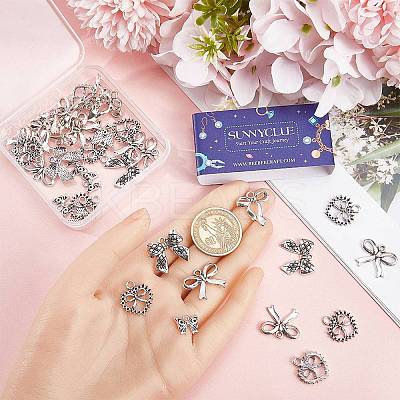50Pcs 5 Style Tibetan Style Alloy Pendants FIND-SC0008-91-1