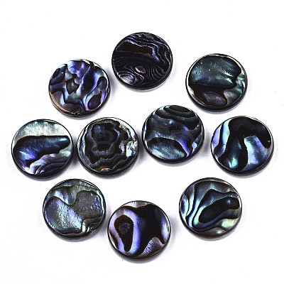 Natural Abalone Shell/Paua Shell Cabochons SSHEL-N034-72A-01-1