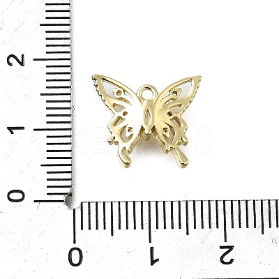 Brass Micro Pave Cubic Zirconia Charms KK-Q048-04G-1