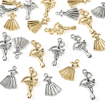 24Pcs 4 Styles Rack Plating Alloy Pendants FIND-TA0010-59-1