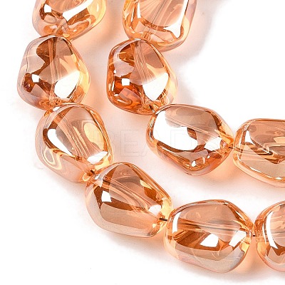 Electroplate Glass Beads Strands EGLA-T021-08E-1