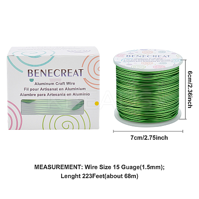 Matte Round Aluminum Wire AW-BC0003-30H-1.5mm-1