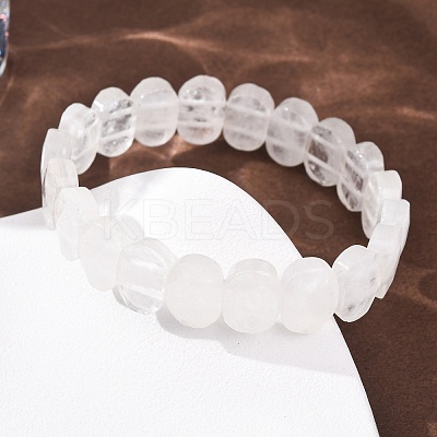 Natural Quartz Crystal Faceted Beaded Stretch Bracelets for Women BJEW-K251-07T-1