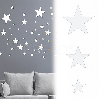 4Bags Acrylic Star Stickers DIY-GF0012-46B-1