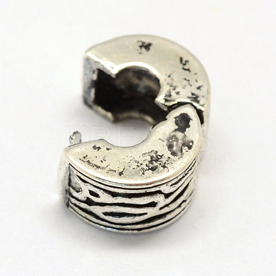 Alloy European Style Clasps PDLC-R001-08AS-1