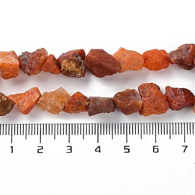 Raw Rough Natural Carnelian Beads Strands G-B065-C22-1