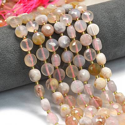 Natural Cherry Blossom Agate Beads Strands G-C116-A148-01-1