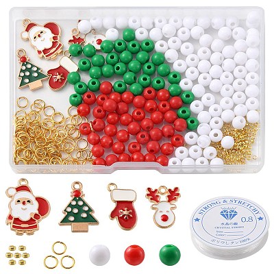 Christmas Theme DIY Bracelet Making Kit DIY-YW0007-02-1