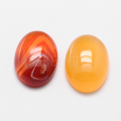 Oval Natural Carnelian Cabochons G-K020-25x18mm-05-1