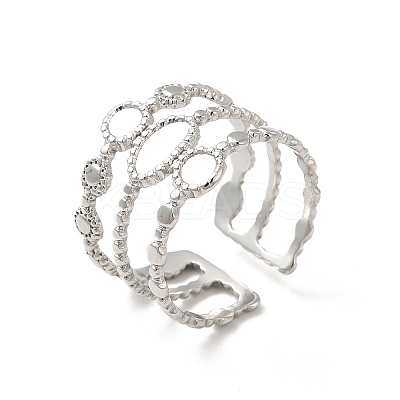Tarnish Resistant 304 Stainless Steel Open Cuff Ring Findings LS-STAS-E180-08P-1