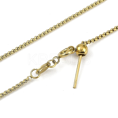 Ion Plating(IP) 304 Stainless Steel Bx Chains Necklaces NJEW-H042-11G-1