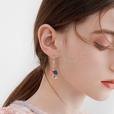 14Pcs 7 Colors Handmade Polymer Clay Pendants CLAY-SZ0002-09-1