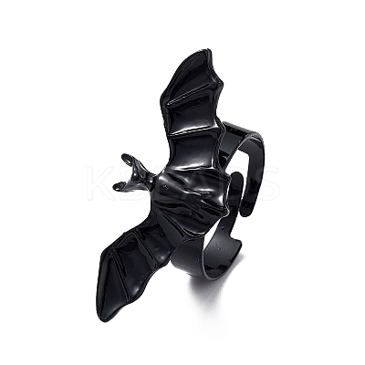 Halloween Themed Alloy Bat Adjustable Ring for Woman LS-RJEW-L105-01-1