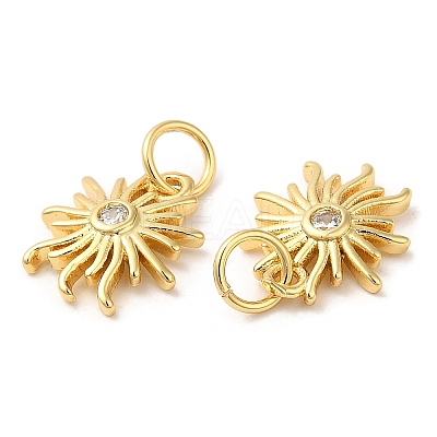 Brass with Cubic Zirconia Pendants KK-K332-18G-1