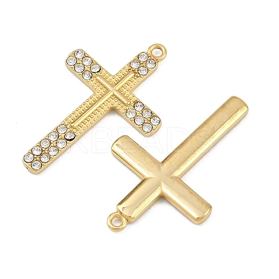 304 Stainless Steel Rhinestone Pendants STAS-P419-11G-02-1