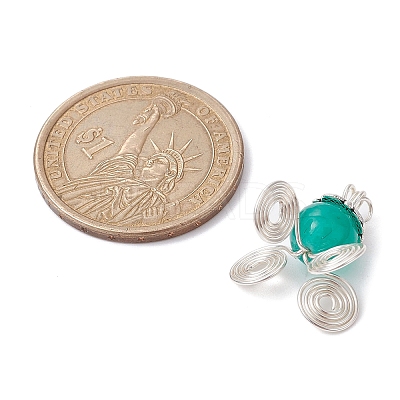 Imitation Jade Glass Bead Pendants PALLOY-JF02378-03-1