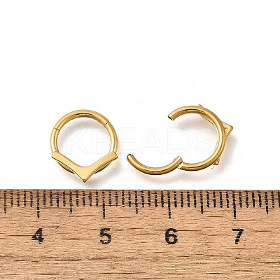 304 Stainless Steel V Shaped Hoop Nose Rings AJEW-D306-07G-1