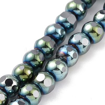 Electroplated Non-magnetic Synthetic Hematite Beads Strands G-G862-02A-1