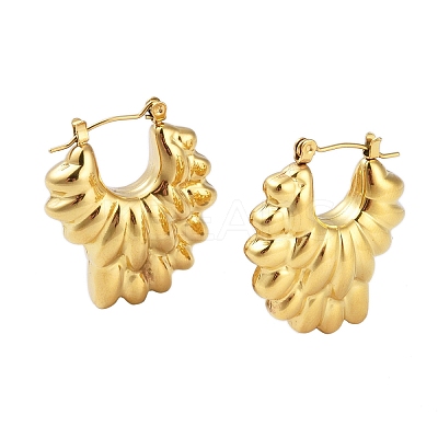 304 Stainless Steel Hoop Earrings EJEW-K272-03G-1