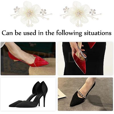 Detachable Cloth Flower Shoe Decoration AJEW-WH0326-76A-1