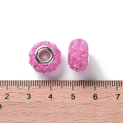 AB Color Resin Rose Flower European Beads RESI-M001-05K-1