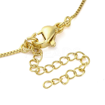 Brass Saint Benedict Medal Pendant Box Chain Necklaces LS-NJEW-R100-05G-1