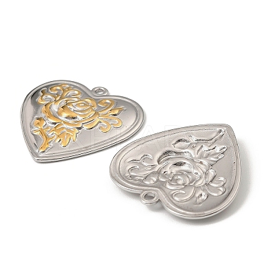 304 Stainless Steel Pendants STAS-T068-58GP-1