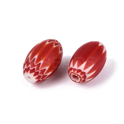 Handmade Millefiori Glass Barrel Beads LA-N002-09C-1