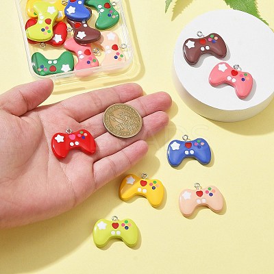 16Pcs 8 Colors Opaque Resin Pendants RESI-CJ0003-77-1