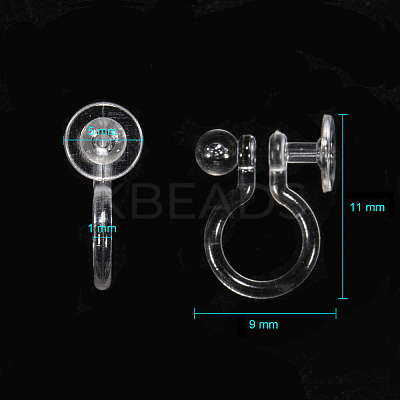 Plastic Clip-on Earring Findings KY-F007-03-1