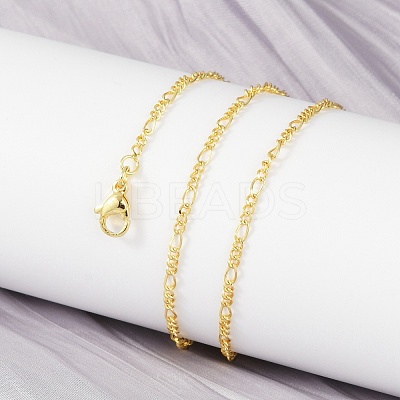 Brass Figaro Chains Necklace for Women NJEW-P265-28G-1