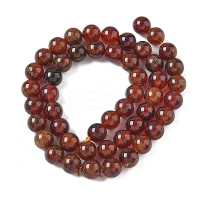 Natural Orange Garnet Beads Strands G-G271-B01-8mm-1