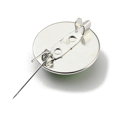 Round Glass Brooches FIND-Q096-01O-1