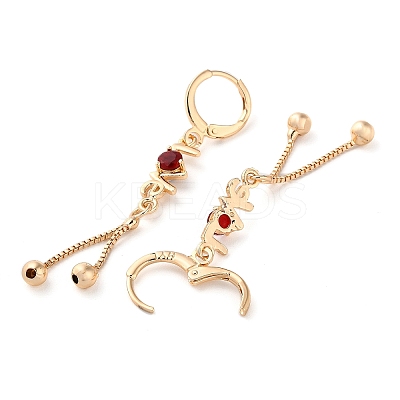 Glass Word Love Leverback Earrings EJEW-K256-15KCG-1