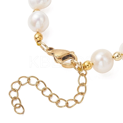 Natural Cultured Freshwater Pearl Beaded Bracelets for Women BJEW-JB13320-1