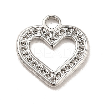 Non-Tarnish 304 Stainless Steel Pendants Rhinestone Setting LS-STAS-A066-04P-1