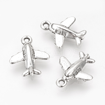 Tibetan Style Alloy Airliner Charms LS-X-TIBE-S311-18AS-LF-1